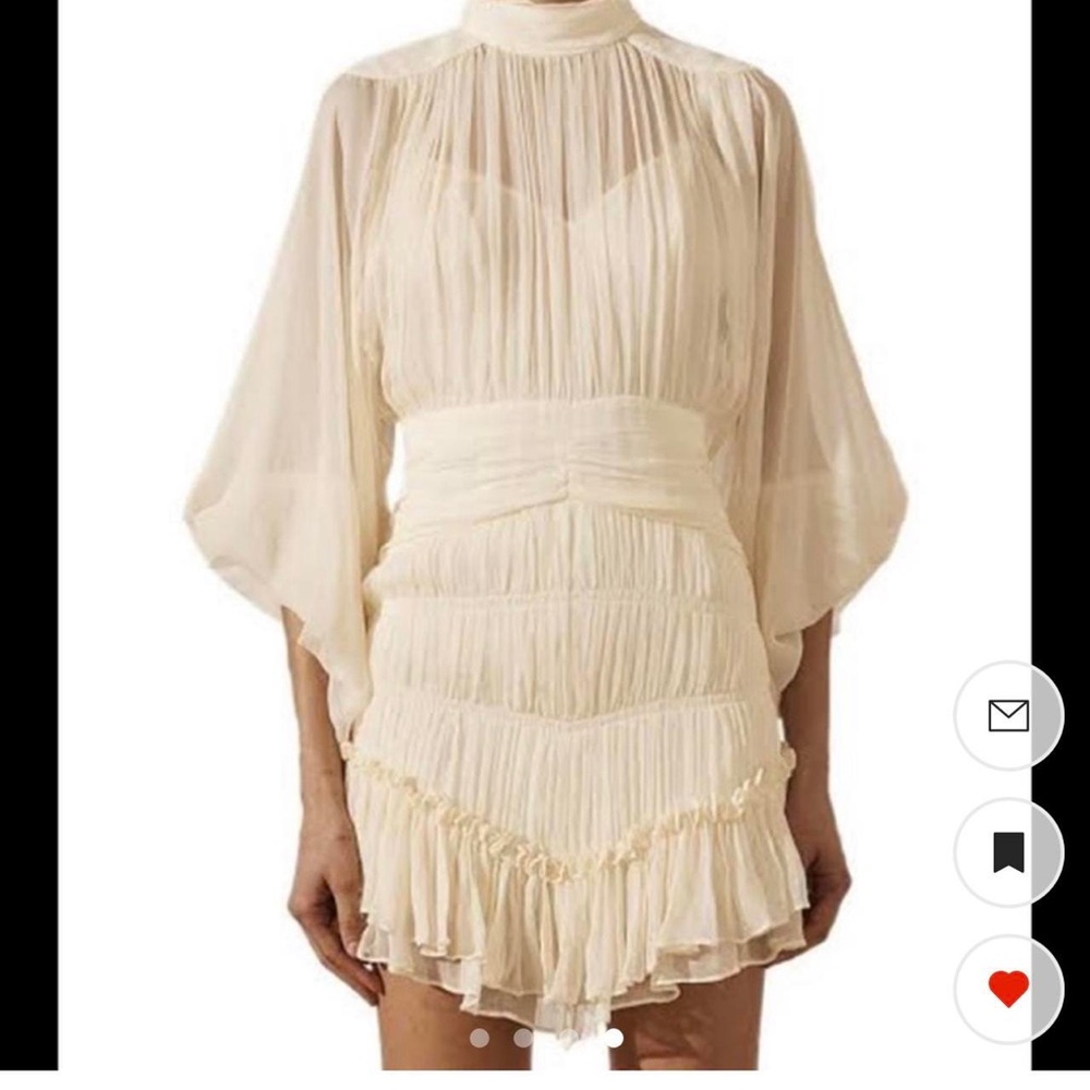 Shona Joy Victoria Long Sleeve Ruched Mini Dress - Picture 4 of 8